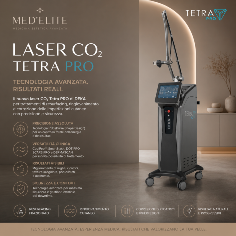 Laser CO2 Tetra PRO DEKA per resurfacing cutaneo – Med’Elite Perugia